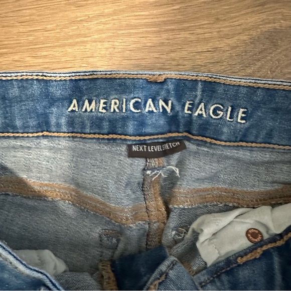 American Eagle Stretch Kickboot Jeans Size Women’s 4 Short Medium Wash Bootcut - Picture 6 of 10